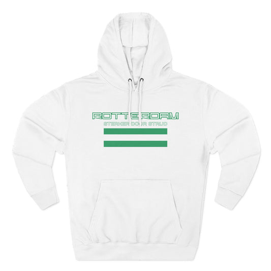 Rotterdam Hoodie — 'Rotterdam', 'Sterker door strijd', 'flag' (small).