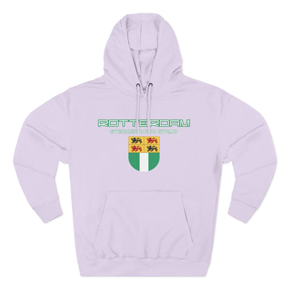 Rotterdam Hoodie — 'Rotterdam', 'Sterker door strijd', 'coat of arms'.