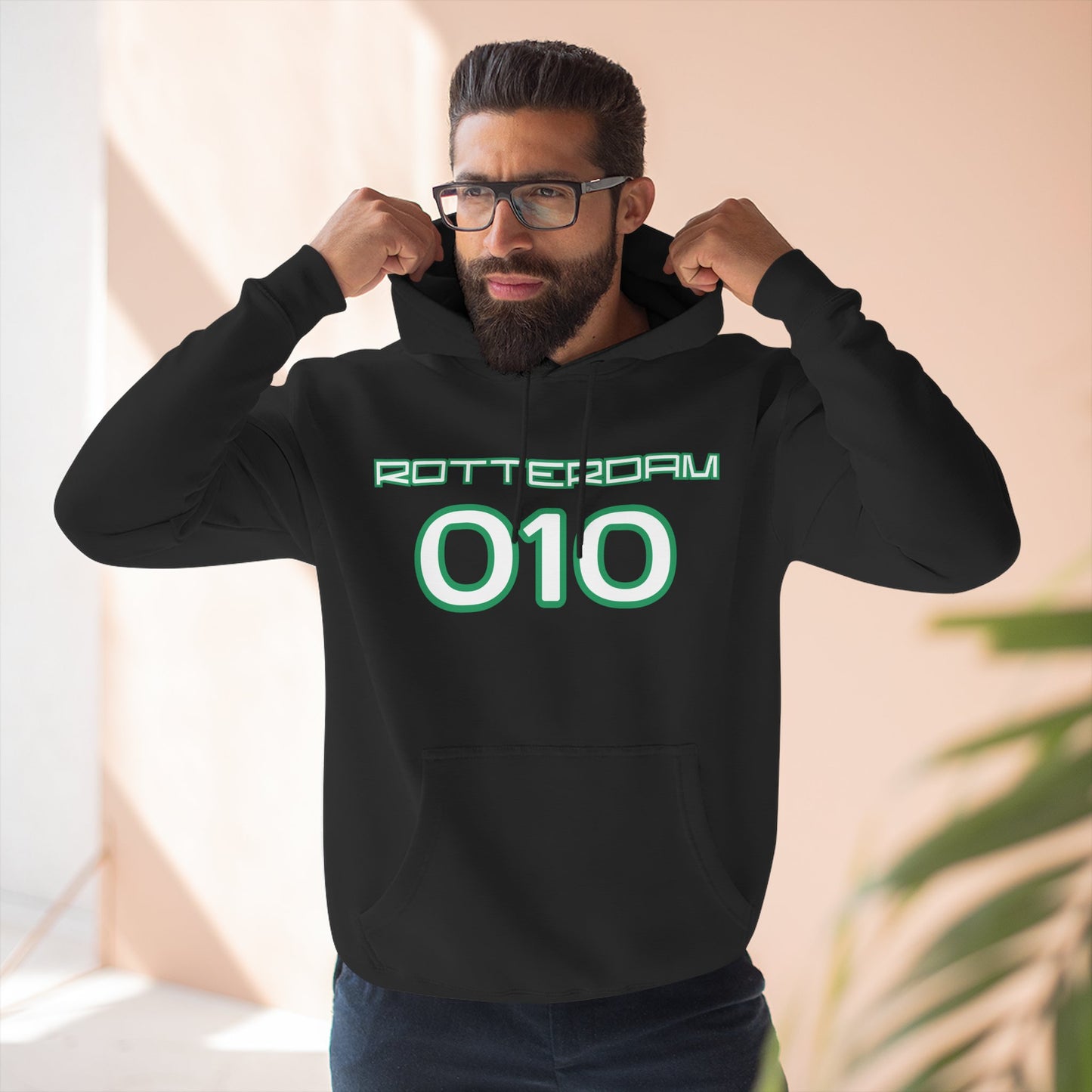 Rotterdam Hoodie — 'Rotterdam', '010'.