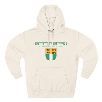 Rotterdam Hoodie — 'Rotterdam', 'Sterker door strijd', 'coat of arms'.