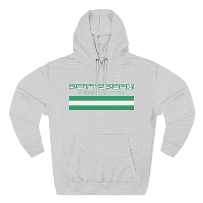 Rotterdam Hoodie — 'Rotterdam', 'Sterker door strijd', 'flag'.