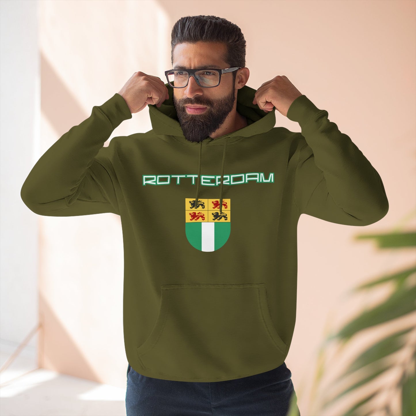 Rotterdam Hoodie — 'Rotterdam', 'coat of arms'.