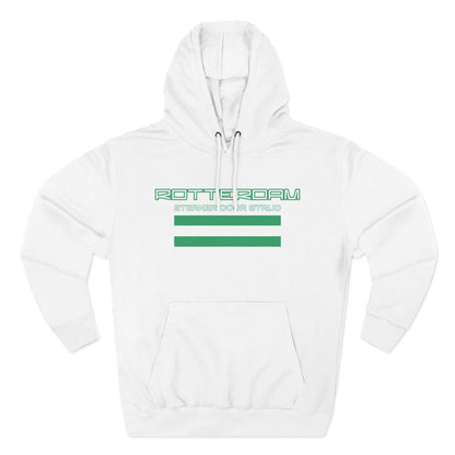 Rotterdam Hoodie — 'Rotterdam', 'Sterker door strijd', 'flag' (small).