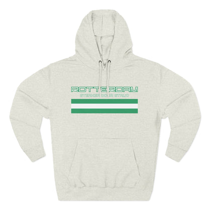 Rotterdam Hoodie — 'Rotterdam', 'Sterker door strijd', 'flag'.