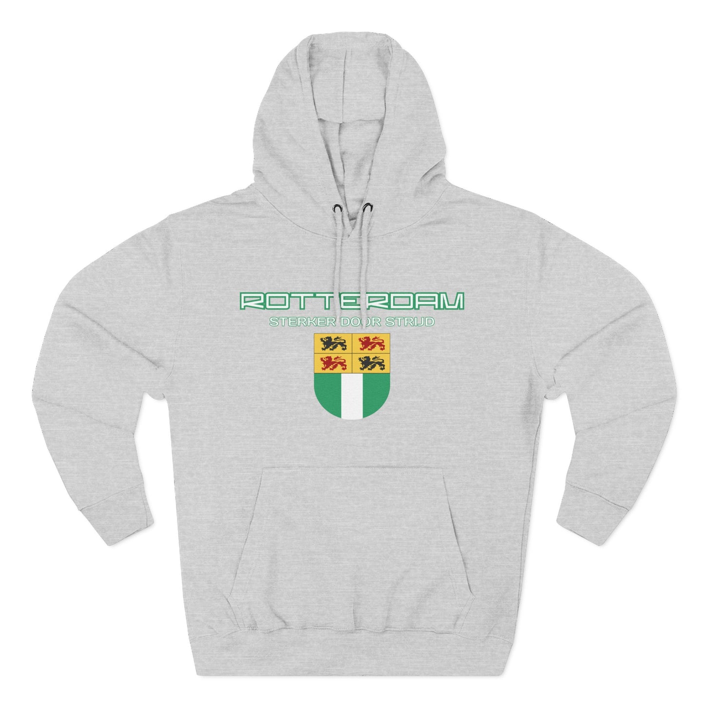 Rotterdam Hoodie — 'Rotterdam', 'Sterker door strijd', 'coat of arms'.