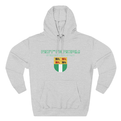 Rotterdam Hoodie — 'Rotterdam', 'Sterker door strijd', 'coat of arms'.