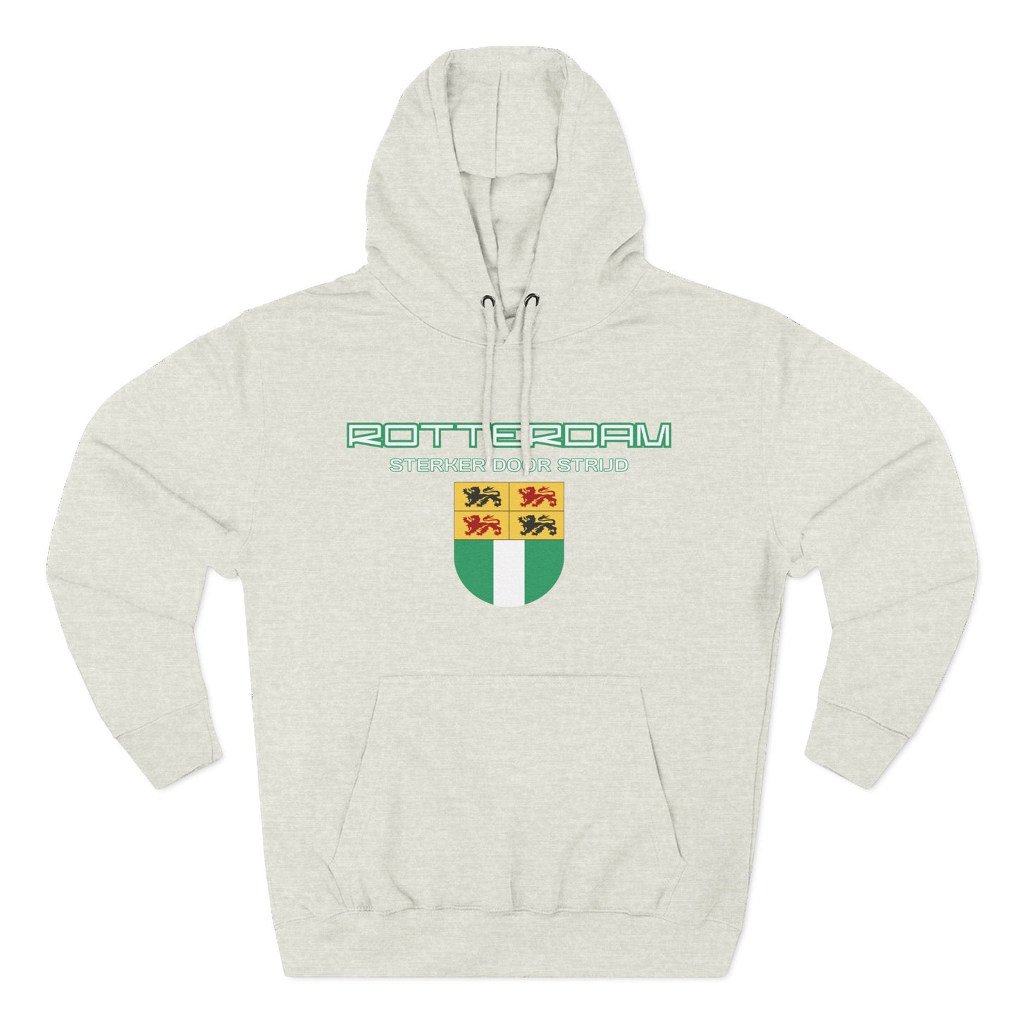 Rotterdam Hoodie — 'Rotterdam', 'Sterker door strijd', 'coat of arms'.
