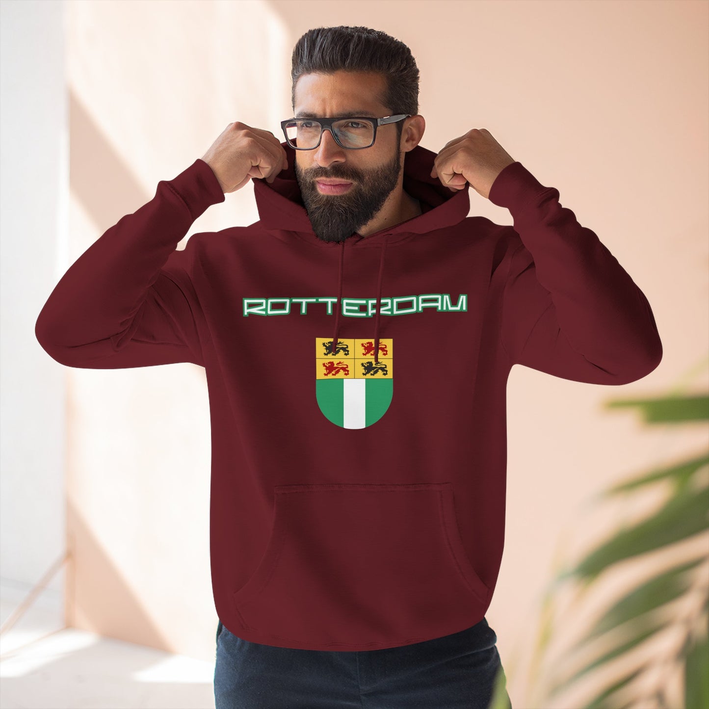 Rotterdam Hoodie — 'Rotterdam', 'coat of arms'.