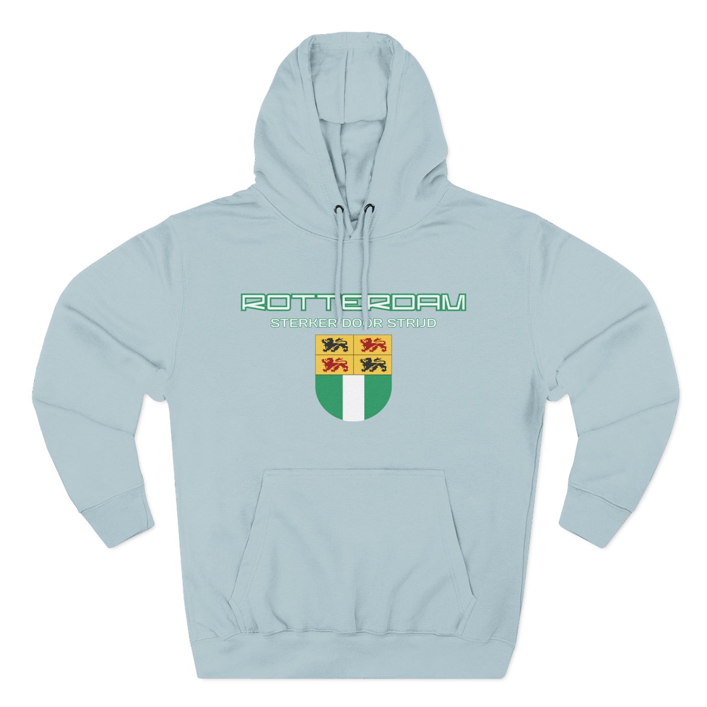 Rotterdam Hoodie — 'Rotterdam', 'Sterker door strijd', 'coat of arms'.