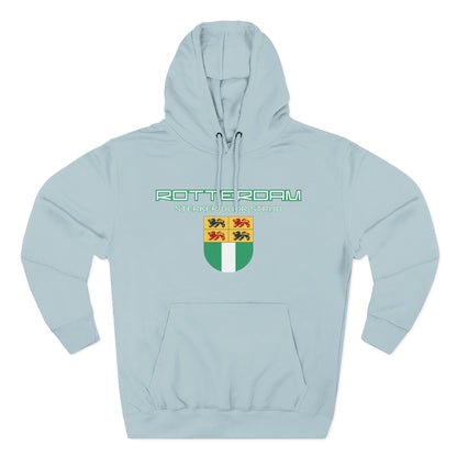 Rotterdam Hoodie — 'Rotterdam', 'Sterker door strijd', 'coat of arms'.
